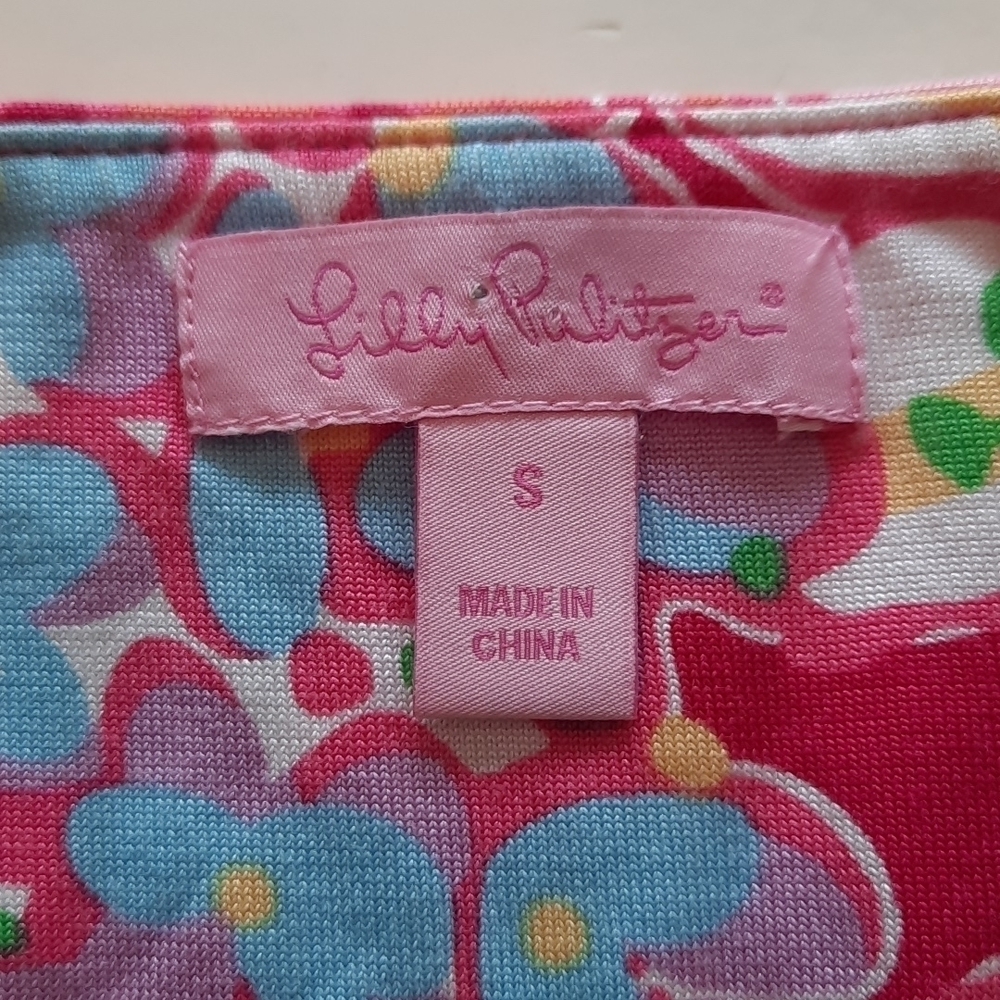Lilly Pulitzer Shianne Azaela sleeveless vneck silk blend dress small - Picture 6 of 10